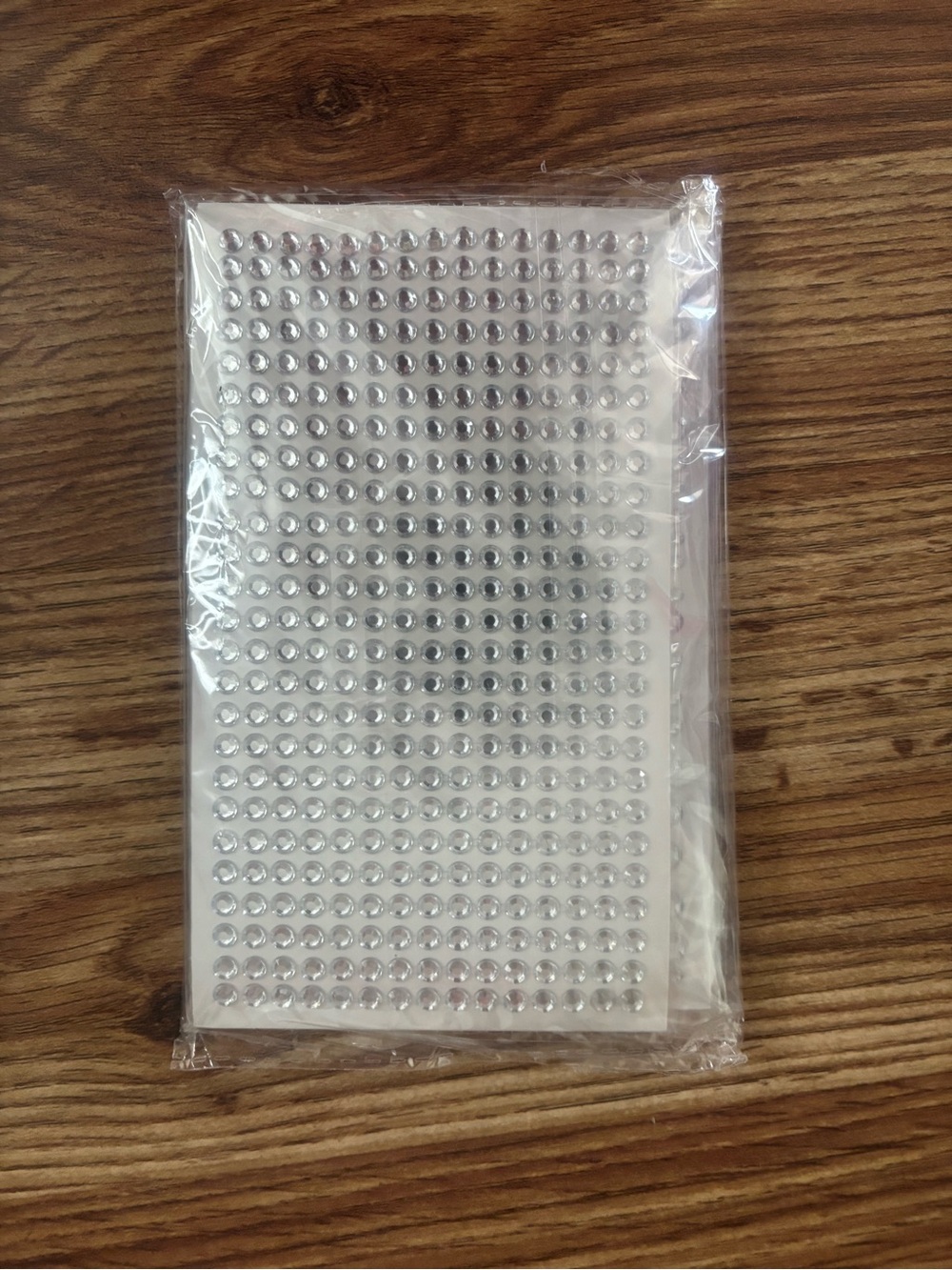 Clear Self-Adhesive Gem Stickers - Silver Rhinestone Dots